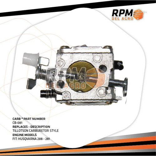 Combo Carburador Para Motosierra Husqvarna 288 -281