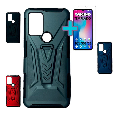 Funda Protector Tcl 30e/30se Carcasa Reforzada Y Vidrio 