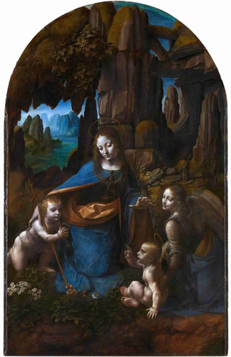 Lienzo Tela La Dama De Las Rocas Leonardo Da Vinci 77 X 50