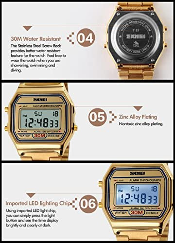 Reloj Informal De Acero Inoxidable Dorado Retro Para Hombre