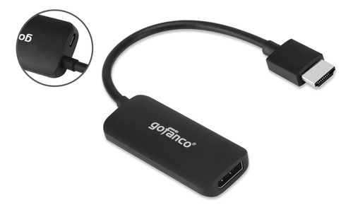 Gofanco Convertidor Compacto Hdmi 2.0 A Displayport 1.2 (fu.