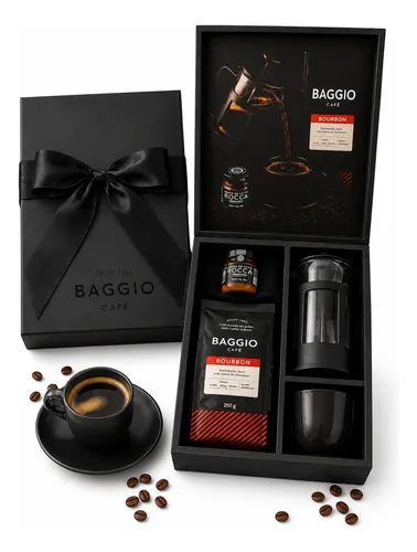 Kit Cesta Presente Café Gourmet Baggio Com Chocolate E Filtr