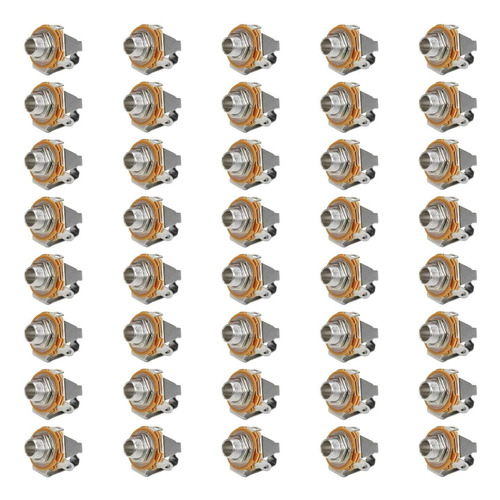 40x Jack J10/p10 Fêmea Mono/estéreo C/trava Circuito Fechado