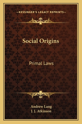 Libro Social Origins: Primal Laws - Lang, Andrew