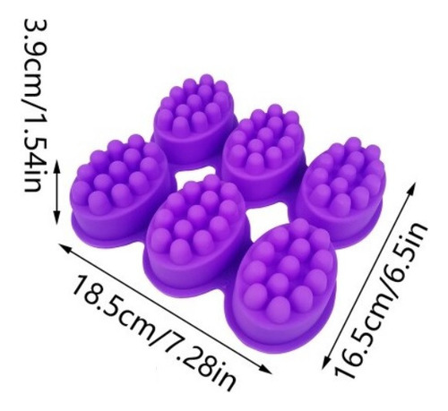 Molde De Silicon Para Jabon 6 Cavidades