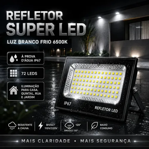 Quantacore Kit 4 Refletores QuantaCore 400W LED Branco Frio 6500K IP6