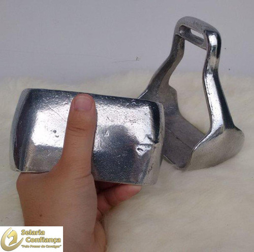 Kit Montaria Estribo De Aluminio + Loro Forrado Inox P Selas