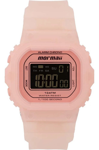 Relógio Mormaii Digital Feminino - Mo0303ab/8t Cor da correia Rosa Cor do bisel Rosa