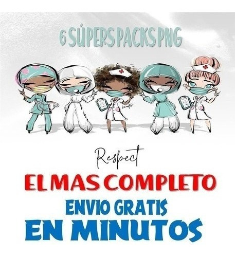 Pack Imágenes Clipart Enfermera Doctora