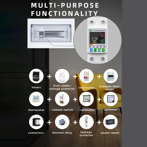 Disjuntor Lcd Control Wifi Display Tuya Support .