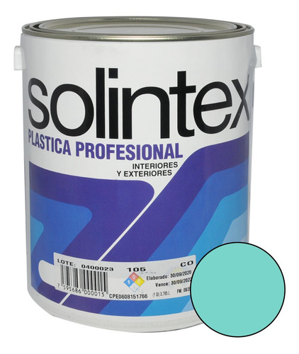 Pintura Caucho Prof 1gl Turquesa Caribe Solintex