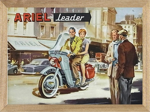 Ariel Leader , Motos, Cuadro, Poster, Publicidad        B286