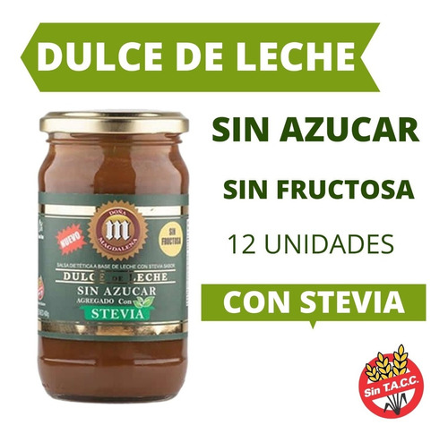 Dulce De Leche Sin Azucar Sin Fructosa  Doña Magdalena  X12