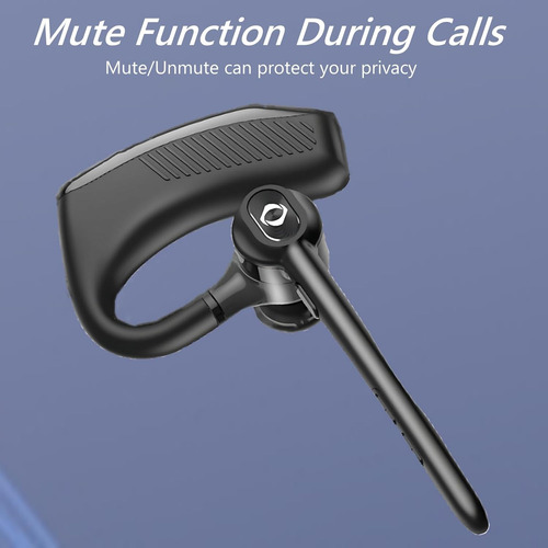Wireless Headset Bluetooth Earpiece With Dual Noise Cancelin