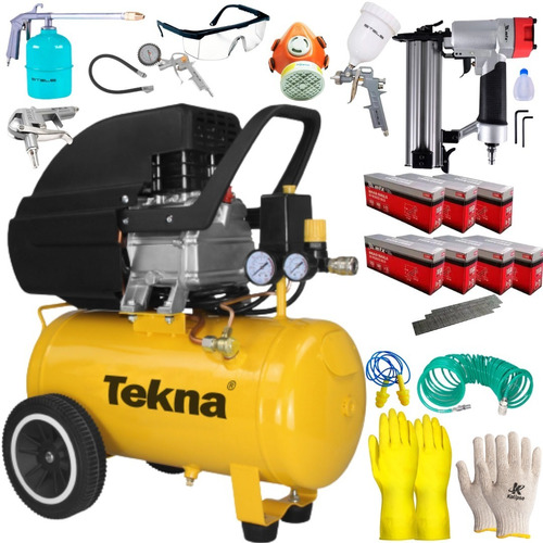 Compressor De Ar Cp8525 220v Tekna C/acessórios + Pinador 