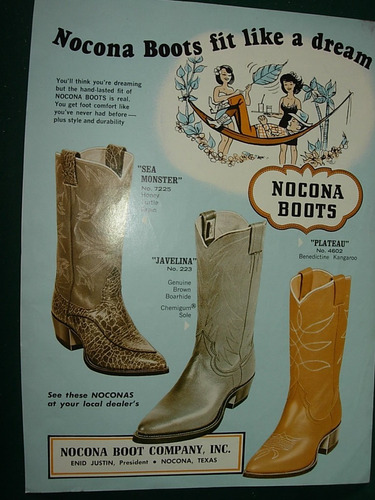 Cowboys Clipping Publicidad Western Botas Texanas Nocona
