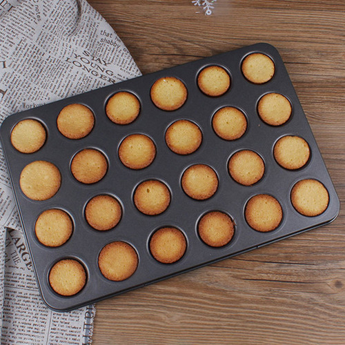 Charola Hornear Antiadherente Mini Panquesitos Cupcakes 24pz