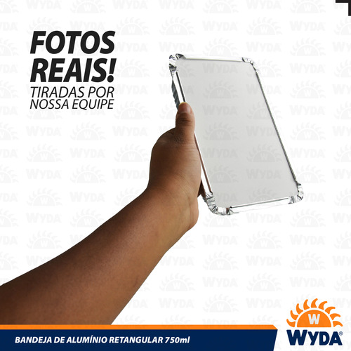 100 Marmita Alumínio Wyda D7s Bandeja 750ml 40% + Resistente