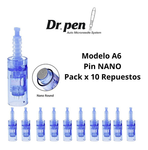 Aguja Repuesto Pin Nano Dr Pen. Modelo A6, Pack 10und