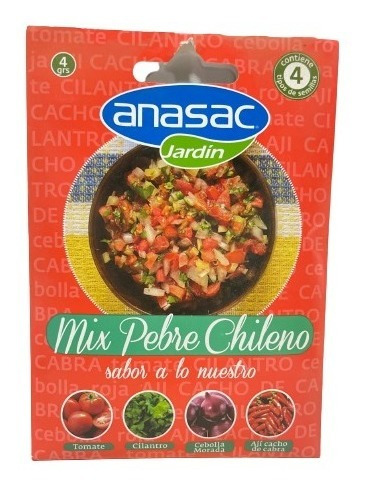 Semillas Mix Pebre Chileno 4 Gr Anasac