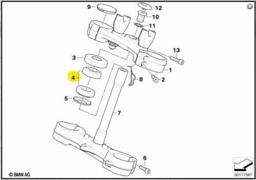 Juego Rodamientos Dirección Bmw F800 F650 G650