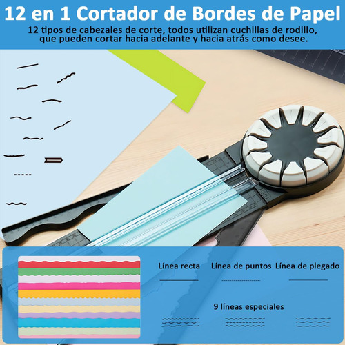 Cortador De Papel 12 En 1, Cortadora De Guillotina Con