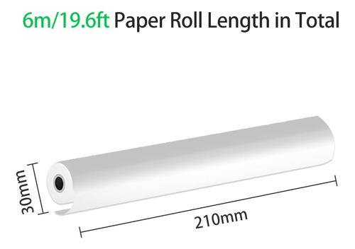 Rollo De Papel Térmico A4 Para Impresora Portátil, Seguro Y