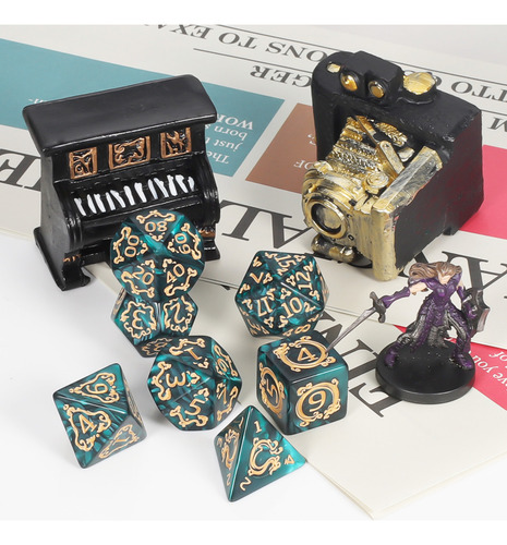 Xixijuego De Dados De Rol: 28 Dados Poliédricos Dnd Con 4 Bo