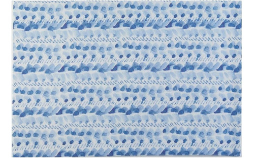 Juego De 6 Manteles Individuales Tableau Blue On Blue Woven,