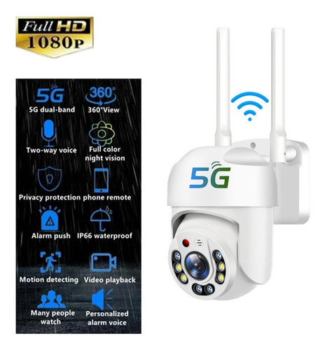 Camara Exterior Wifi Ip Impermeable Infrarrojos 5g Hd 1080