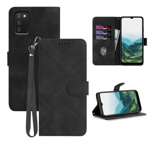 Funda Tipo Cartera A03s Para Samsung Galaxy A03s, Protector