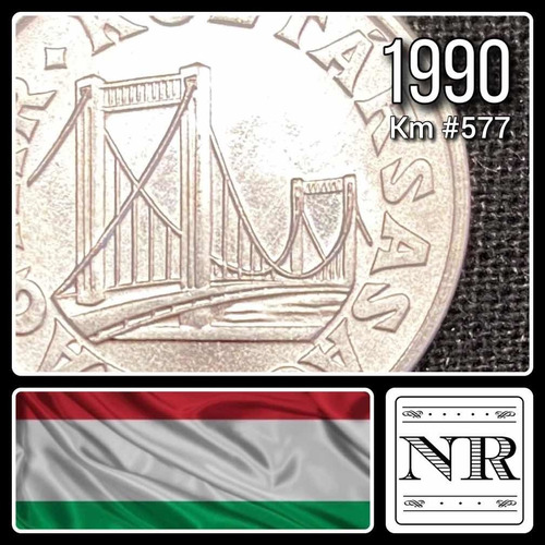 Hungria - 50 Filler - Año 1990 - Km #577 - Puente :