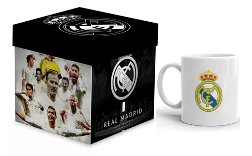 Real Madrid Taza Fútbol Con Caja De Madera Para Regalo