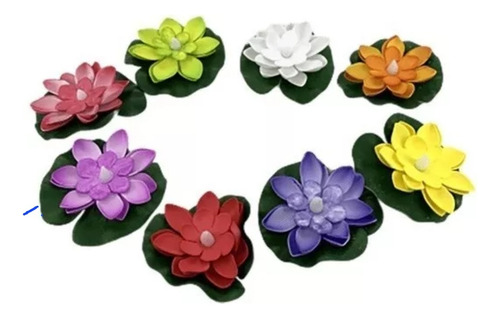 20 Flor De Loto Luz Led Prende En Agua, Envio Gratis
