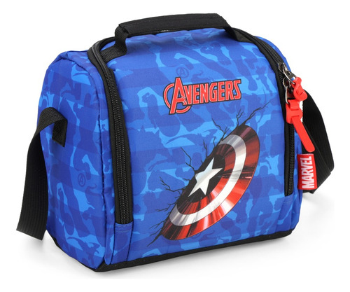 Lancheira Térmica Capitão América Avengers - Luxcel Cor Azul