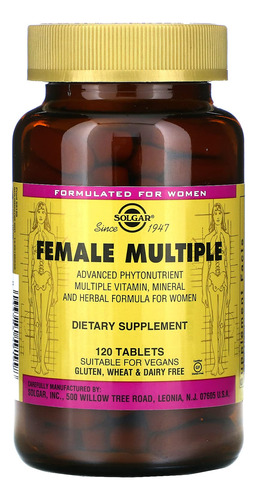 Solgar Female Multiple 120 Tabletas Multivitaminico