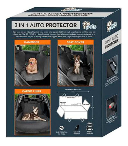  Forro Sillas Funda Protector Perro Mascota Cobertor 3 En 1 