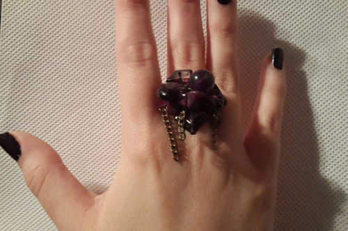 Anillo Violeta Ajustable. Leer Info...