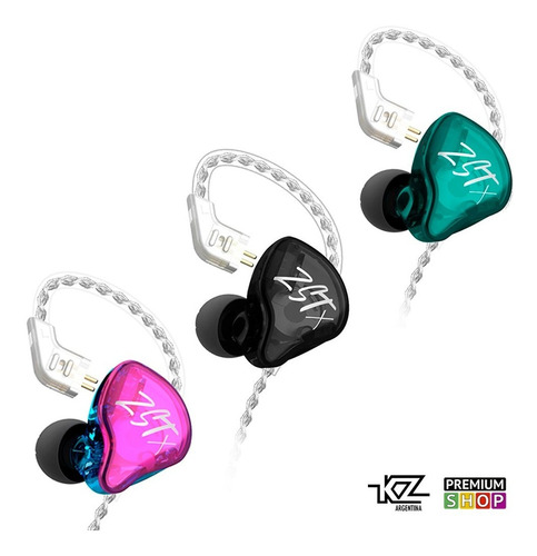 Imagen 1 de 4 de Auriculares Kz Zst X In Ear Mejor Cable Monitores 1dd +1ba F