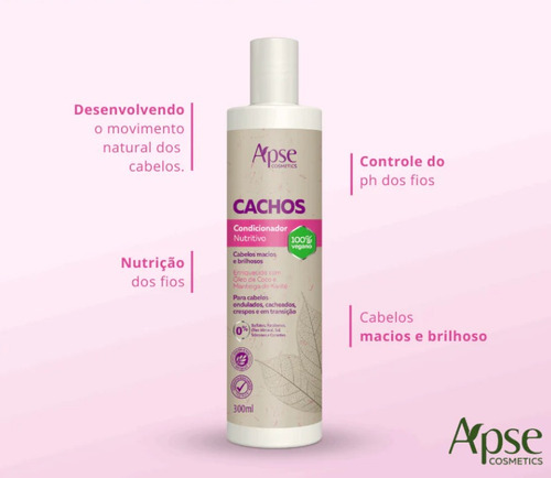 Kit Shampoo E Condicionador Nutritivo Cachos 300ml - Apse