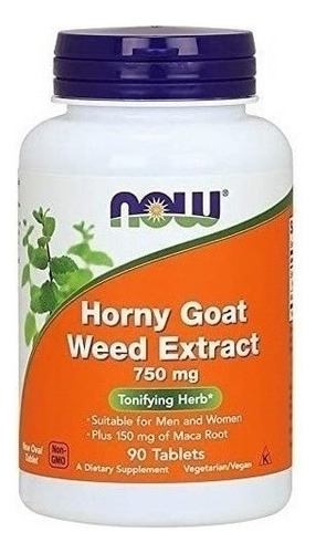 Horny Goat Extracto 750 Mg, 90caps, Now,