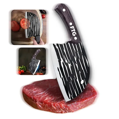 Faca Cutelo Machado Machadinha Profissional Aço Inox Churrasco Aç...