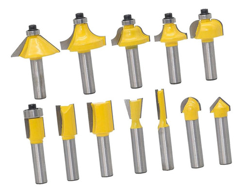 De Brocas De Enrutador De Vástago De 12 Piezas De 8 Mm De