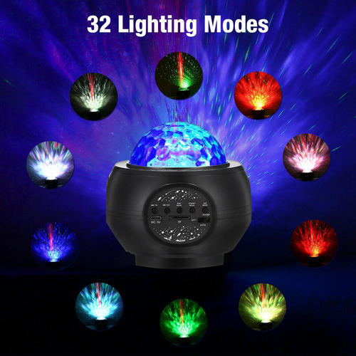 Proyector De Led Luz De Noche Estrellada Láser Negro