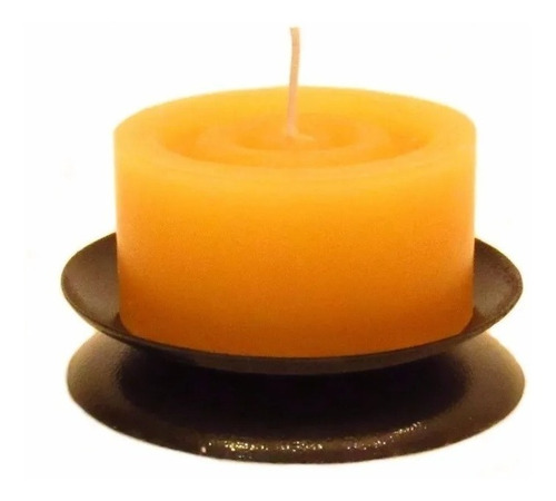 Base Redonda 10x10 Porta Vela Decorativa Castiçal Candelabro Cores Branca Amarela Laranja Vermelha Rosa Lilás Azul Verde