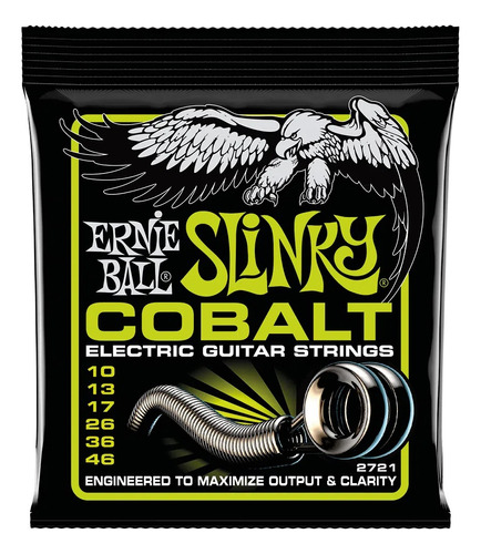 Corda Ernie Ball 010 Regular Slinky Cobalt Para Guitarra