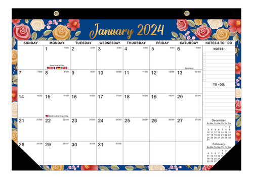 Calendario De Pared Mensual Calendar Gift 2024 Para Organiza