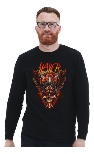 Polera Ml Slayer Fanart Aguila Colores Metal Impresión Direc