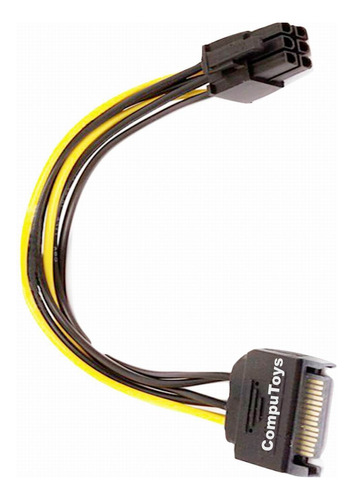 Zfte07 Cable Adaptador 15cm Sata A 6 Pin Qfte07q Compu-toys