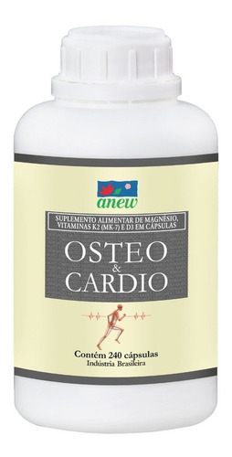 Osteo & Cardio Anew 240 Caps K2(mk7), Magnesio E D3 + Brinde